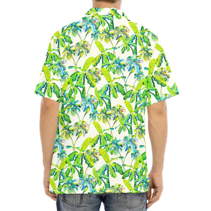 Palm Tree Banana Pattern Print Aloha Shirt