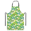 Palm Tree Banana Pattern Print Bib Apron With Pocket