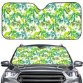 Palm Tree Banana Pattern Print Car Windshield Sun Shade