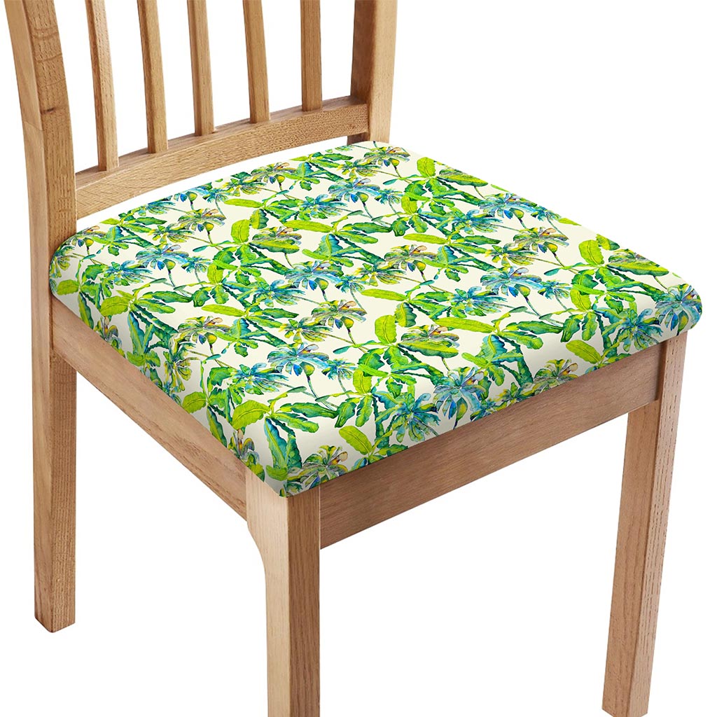Palm Tree Banana Pattern Print Chair Cushion Cover