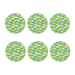 Palm Tree Banana Pattern Print Coaster Set