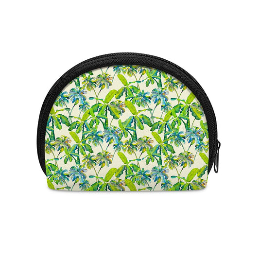 Palm Tree Banana Pattern Print Coin Purse