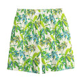 Palm Tree Banana Pattern Print Cotton Shorts