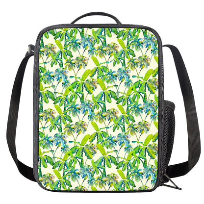 Palm Tree Banana Pattern Print Crossbody Lunch Bag