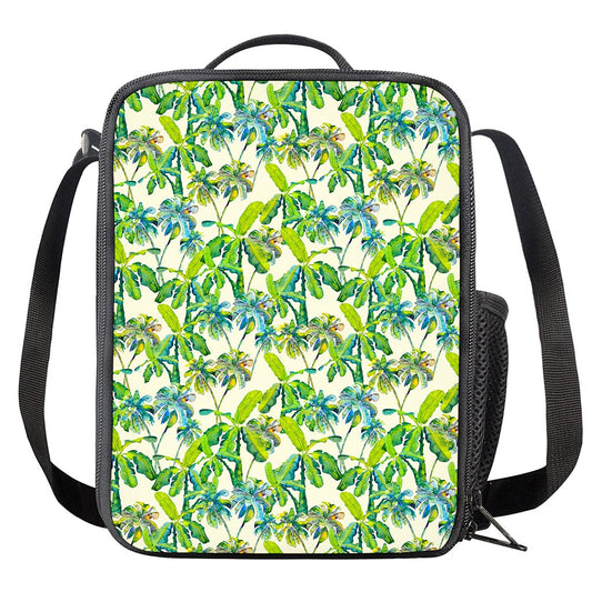 Palm Tree Banana Pattern Print Crossbody Lunch Bag
