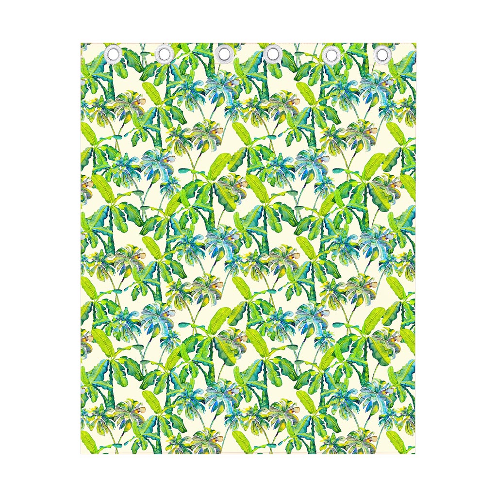 Palm Tree Banana Pattern Print Curtain