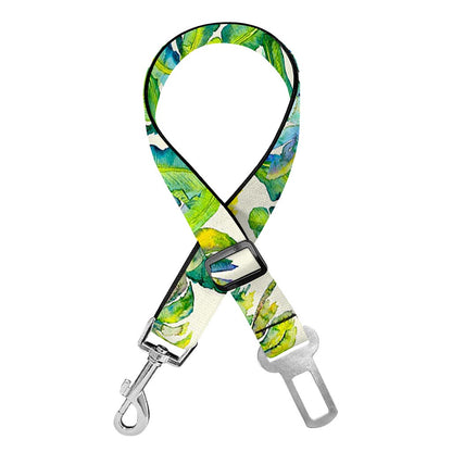 Palm Tree Banana Pattern Print Dog Seat Belt