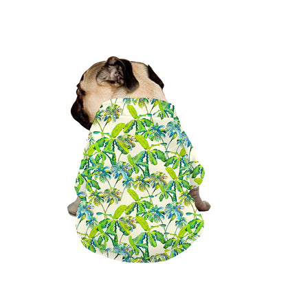 Palm Tree Banana Pattern Print Dog Zip Up Jacket