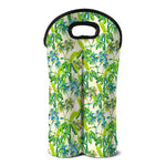 Palm Tree Banana Pattern Print Double Neoprene Wine Tote