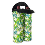 Palm Tree Banana Pattern Print Double Neoprene Wine Tote