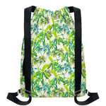 Palm Tree Banana Pattern Print Drawstring Backpack