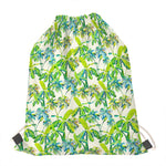 Palm Tree Banana Pattern Print Drawstring Bag