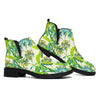 Palm Tree Banana Pattern Print Flat Ankle Boots