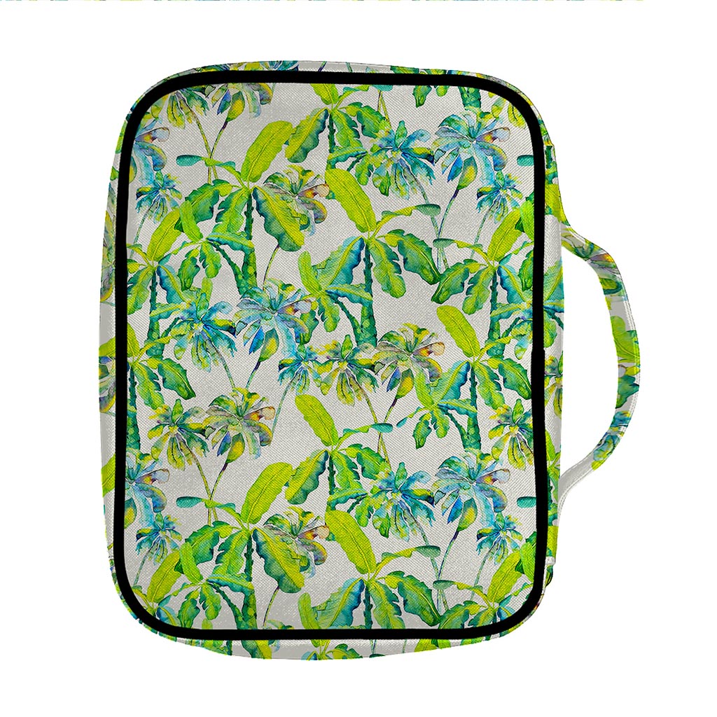 Palm Tree Banana Pattern Print Front Pocket Bible Bag