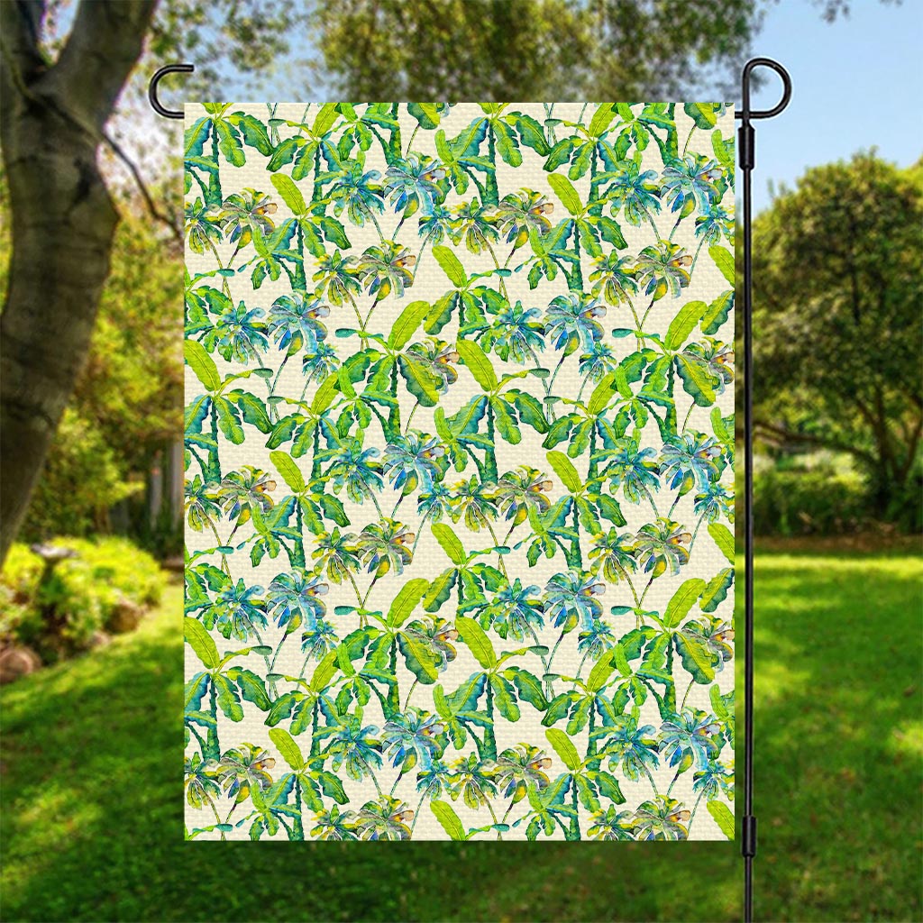Palm Tree Banana Pattern Print Garden Flag