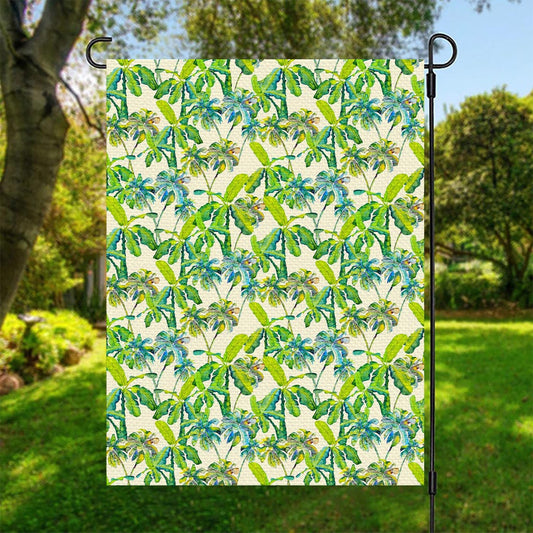 Palm Tree Banana Pattern Print Garden Flag