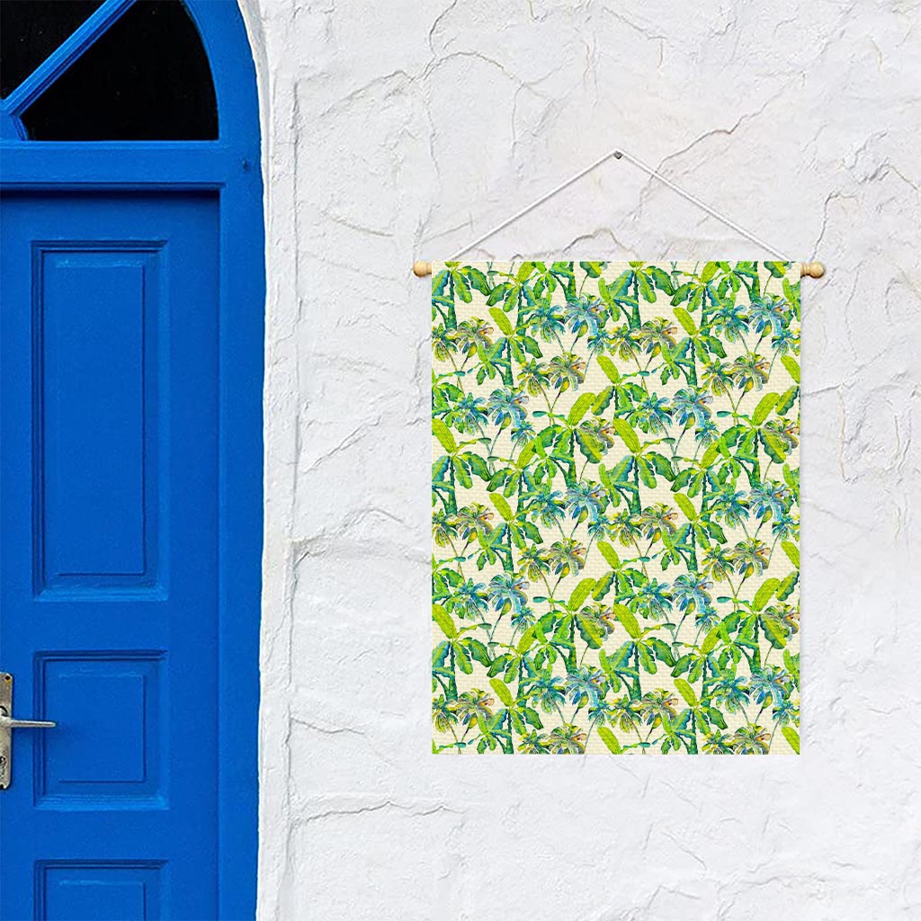 Palm Tree Banana Pattern Print Garden Flag