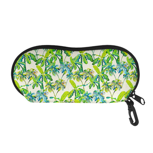 Palm Tree Banana Pattern Print Glasses Case