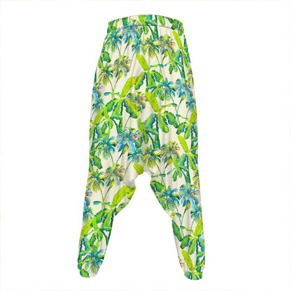 Palm Tree Banana Pattern Print Hammer Pants