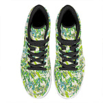 Palm Tree Banana Pattern Print High Top Leather Sneakers