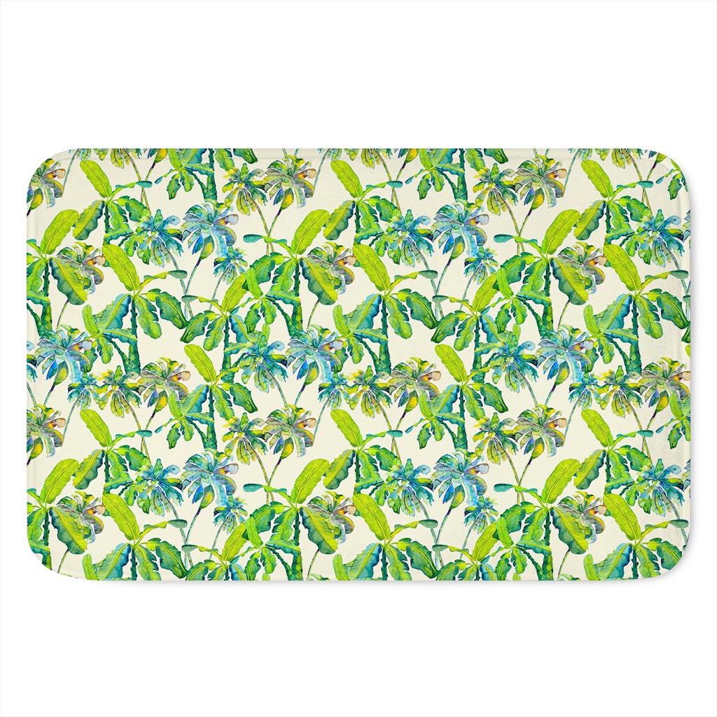 Palm Tree Banana Pattern Print Indoor Door Mat