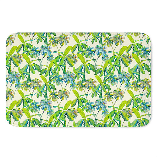 Palm Tree Banana Pattern Print Indoor Door Mat