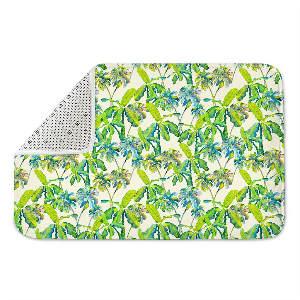 Palm Tree Banana Pattern Print Indoor Door Mat
