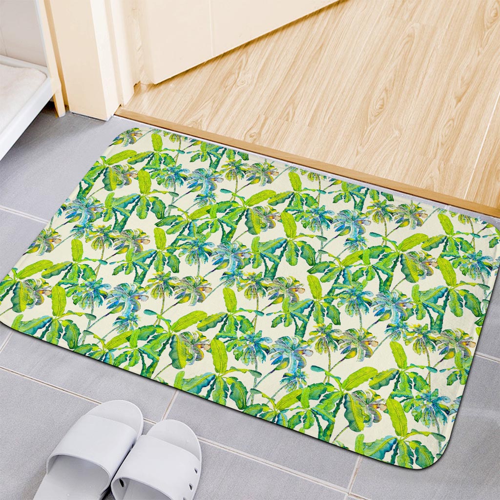Palm Tree Banana Pattern Print Indoor Door Mat