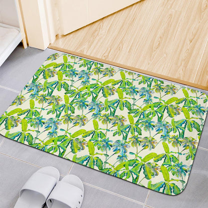 Palm Tree Banana Pattern Print Indoor Door Mat