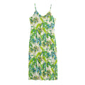 Palm Tree Banana Pattern Print Jersey Midi Cami Dress