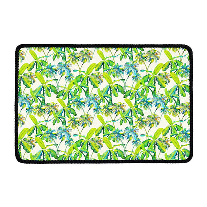 Palm Tree Banana Pattern Print Kitchen Mat