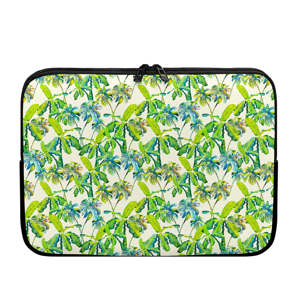 Palm Tree Banana Pattern Print Laptop Sleeve