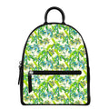 Palm Tree Banana Pattern Print Leather Backpack