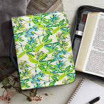 Palm Tree Banana Pattern Print Leather Bible Cover
