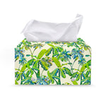 Palm Tree Banana Pattern Print Leather Tissue Box Cover
