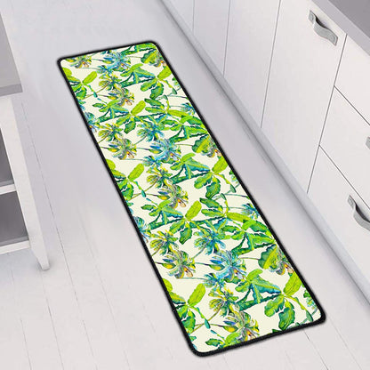 Palm Tree Banana Pattern Print Long Kitchen Mat