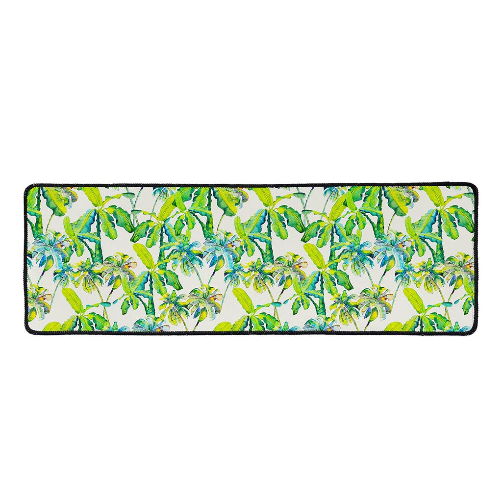 Palm Tree Banana Pattern Print Long Kitchen Mat