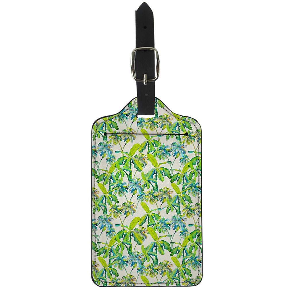 Palm Tree Banana Pattern Print Luggage Tag