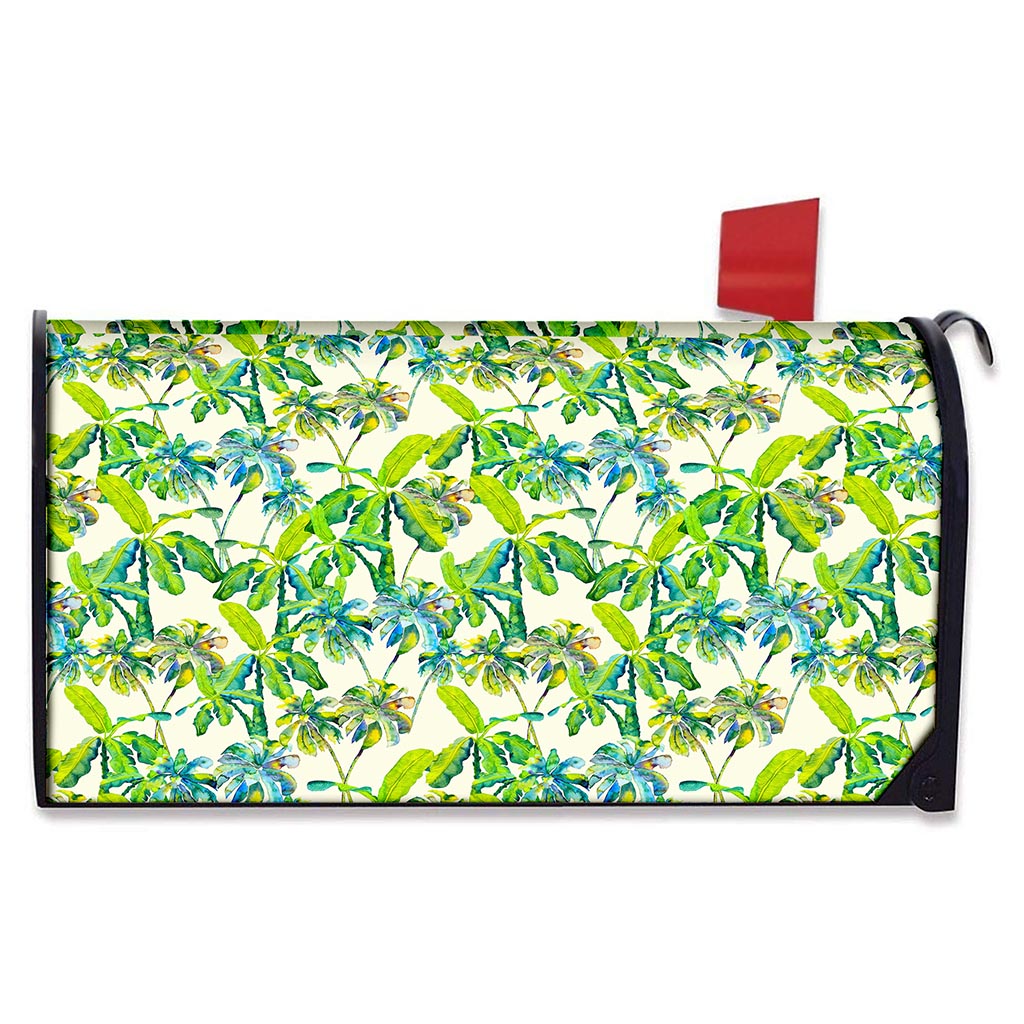 Palm Tree Banana Pattern Print Mailbox Cover