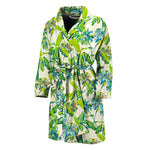 Palm Tree Banana Pattern Print Men's Bathrobe