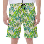 Palm Tree Banana Pattern Print Men's Beach Shorts