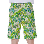 Palm Tree Banana Pattern Print Men's Beach Shorts