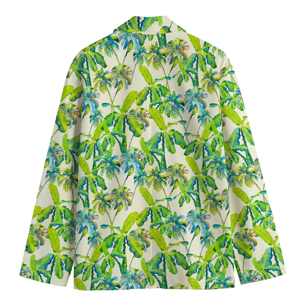 Palm Tree Banana Pattern Print Men's Blazer