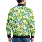 Palm Tree Banana Pattern Print Men's Bomber Jacket