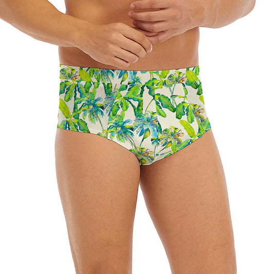 Palm Tree Banana Pattern Print Men's Briefs