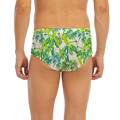 Palm Tree Banana Pattern Print Men's Briefs