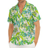 Palm Tree Banana Pattern Print Men's Deep V-Neck Shirt