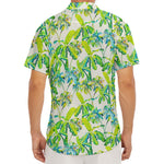 Palm Tree Banana Pattern Print Men's Deep V-Neck Shirt