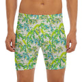 Palm Tree Banana Pattern Print Men's Long Boxer Briefs