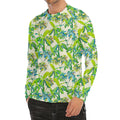 Palm Tree Banana Pattern Print Men's Long Sleeve Rash Guard